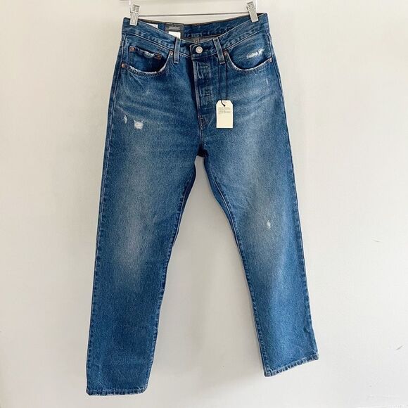 NWT LEVI'S 501 Straight in Athens Dark - Picture 4 of 7